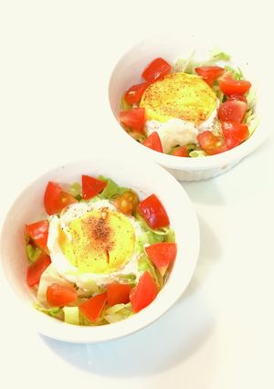 冷凍卵レンジで1分！双子の目玉焼き-レシピのメイン写真