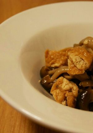 味付油揚げ de しめじの煮びたし-レシピのメイン写真