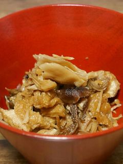 味付油揚げ de 乾燥キノコの煮びたし-レシピのメイン写真