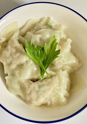 鶏ひき肉とセロリのレモン風味水餃子-レシピのメイン写真