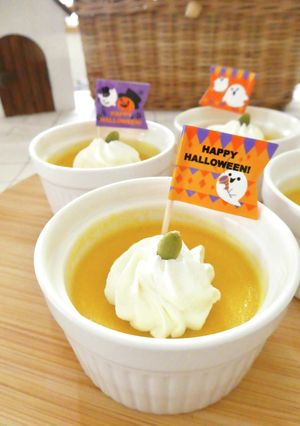 フライパンで作る！かぼちゃプリン-レシピのメイン写真