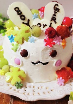お手軽♪ジェンダーリビールズコットケーキ-レシピのメイン写真