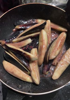 g(グラム)表記 茄子味噌炒め-レシピのメイン写真