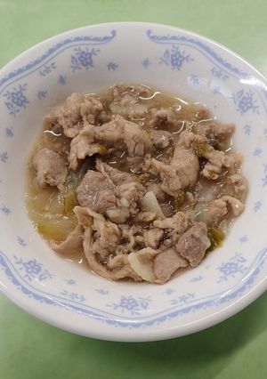 ≪学校給食≫ねぎ塩豚丼の具-レシピのメイン写真
