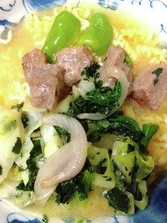 サイコロステーキラーメン-レシピのメイン写真