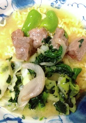 サイコロステーキラーメン-レシピのメイン写真