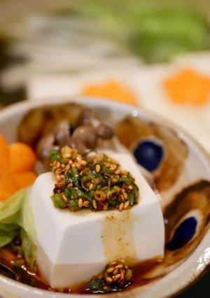 湯豆腐を食べる韓国風タレ-レシピのメイン写真