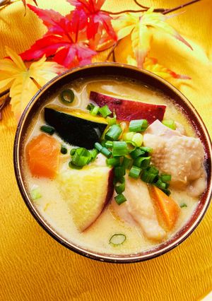 ほっこり♪具たくさん豆乳味噌汁☆-レシピのメイン写真