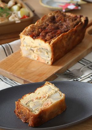 パウンド型で作る鮭と根菜の和風キッシュ-レシピのメイン写真