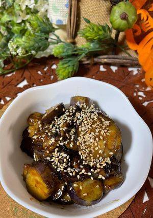 ナスの甘味噌炒め[茶色いおかず]-レシピのメイン写真