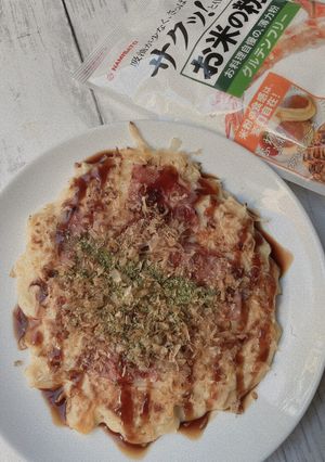 お米の粉のチーズインお好み焼き-レシピのメイン写真