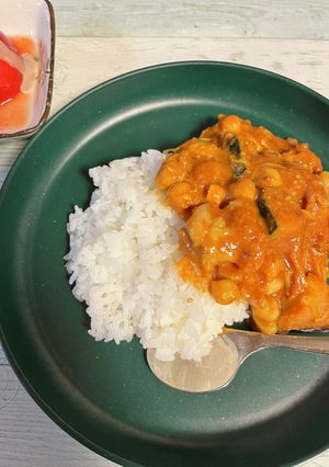 鶏肉とひよこ豆のカレー-レシピのメイン写真