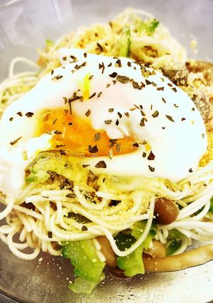 レンジで簡単ゴーヤとツナとしめじそうめん-レシピのメイン写真