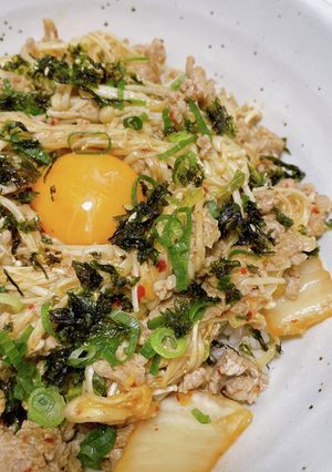 豚ミンチのキムたま丼-レシピのメイン写真