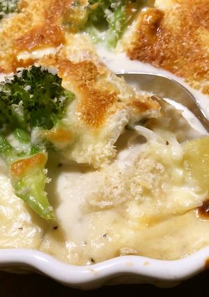 米粉使用☆チキンとキノコのポテトグラタン-レシピのメイン写真