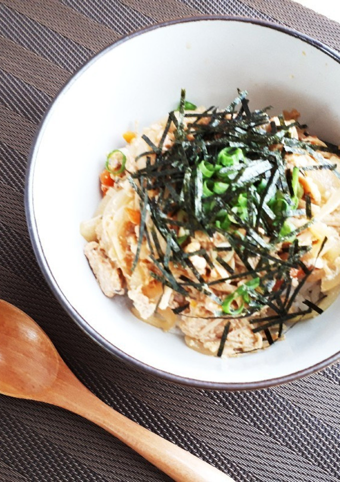 鮭缶の卵とじ丼-レシピのメイン写真