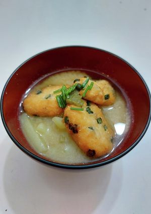 鮭のつみれとじゃが芋の味噌汁-レシピのメイン写真