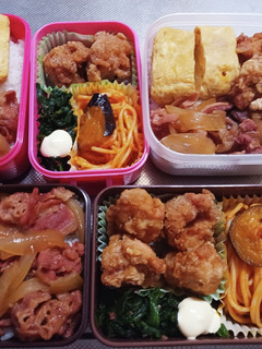 高校生息子、旦那、娘弁当(10/21)-レシピのメイン写真