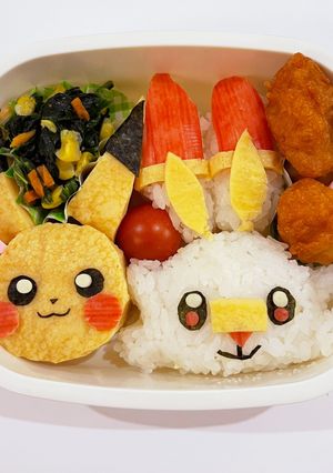 ポケモン キャラ弁 ピカチュウ ヒバニー-レシピのメイン写真