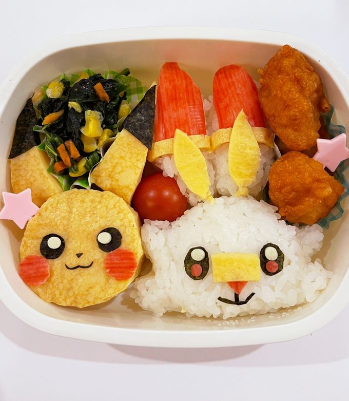 ポケモン キャラ弁 ピカチュウ ヒバニー-レシピのメイン写真