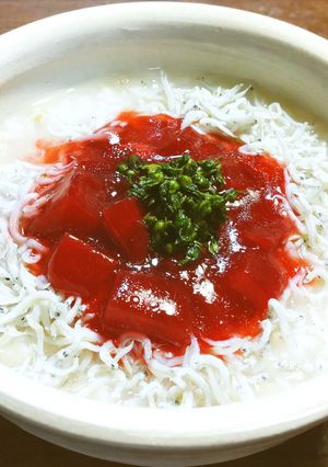 ビーツ餡のお粥 しらす入り-レシピのメイン写真