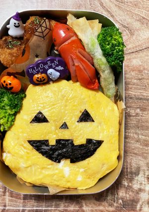 ハロウィン弁当　ジャックオランタン　-レシピのメイン写真