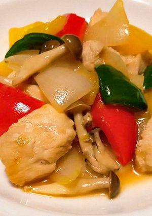 鶏胸肉と彩り野菜の甘酢炒め-レシピのメイン写真