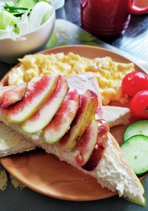 いちぢくとクリームチーズのオープンサンド-レシピのメイン写真