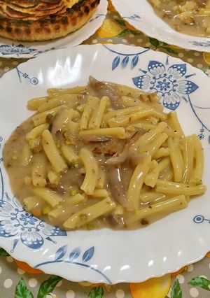 ピスタチオ味てぬきクリームショートパスタ-レシピのメイン写真
