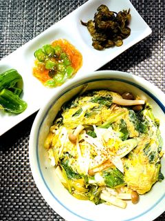 ほうれん草の卵とじ丼-レシピのメイン写真