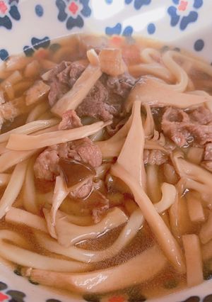 肉きのこうどん-レシピのメイン写真