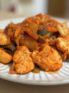 油不使用♪胸肉のキムチ炒め-レシピのメイン写真