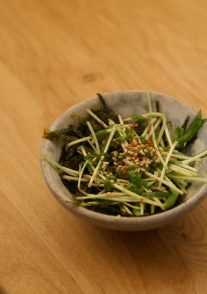 空芯菜の芽で！　新芽のおつまみサラダ-レシピのメイン写真