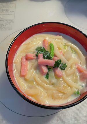 優しい味のミルクうどん**-レシピのメイン写真