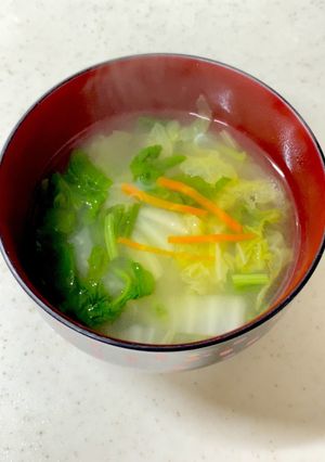 白菜のほっこり味噌汁^^-レシピのメイン写真