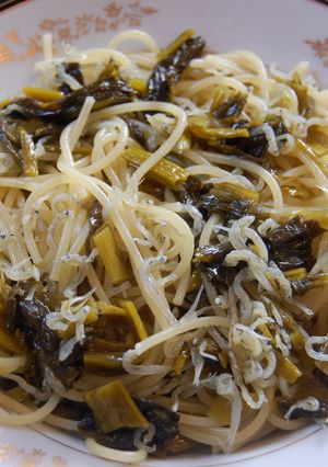 しらすと高菜のパスタ-レシピのメイン写真