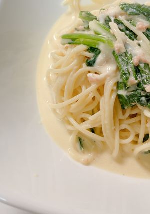 家計に優しい鮭のクリームパスタ-レシピのメイン写真