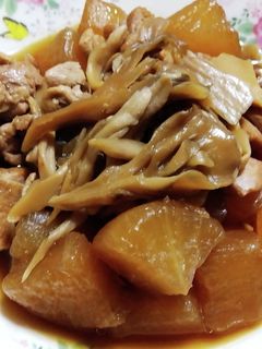 鶏大根と舞茸の煮物-レシピのメイン写真