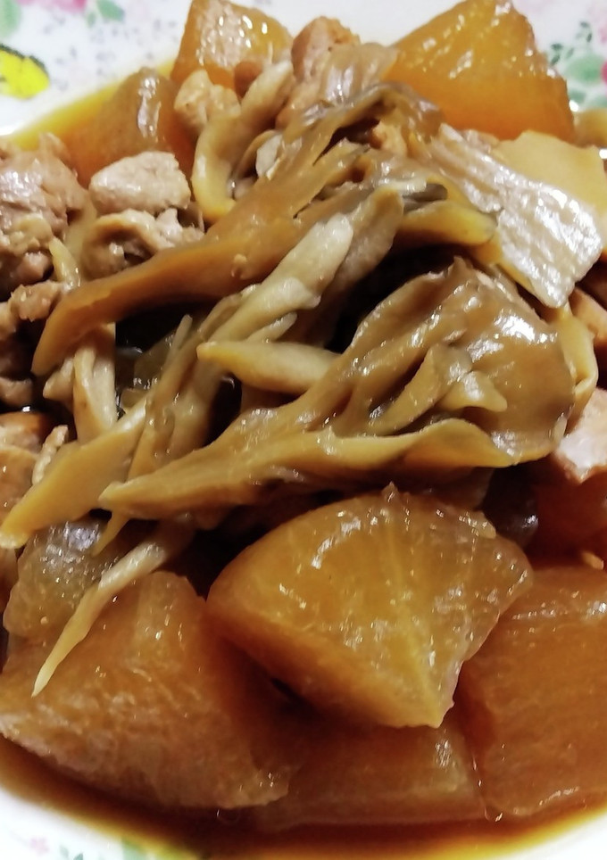 鶏大根と舞茸の煮物-レシピのメイン写真