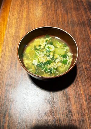 春菊と青ネギのかき卵鶏ガラスープ-レシピのメイン写真