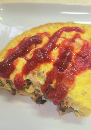 しめじとツナと玉ねぎのオムレツ-レシピのメイン写真