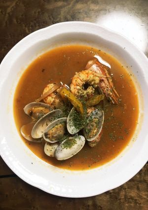 ブイヤベース風有頭海老とあさりのスープ-レシピのメイン写真