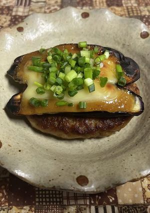 味噌茄子チーズ・ハンバーグ-レシピのメイン写真