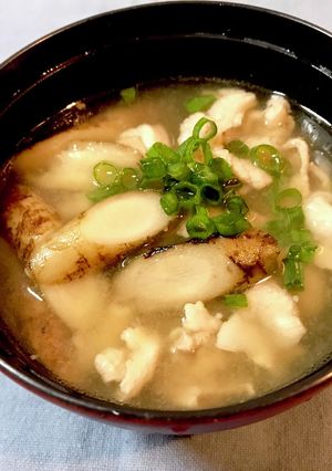 ごぼう出汁が美味しい豚バラスライス味噌汁-レシピのメイン写真