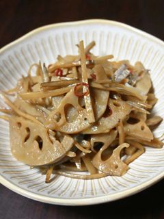 お酢でさっぱり蓮根とごぼうのきんぴら-レシピのメイン写真