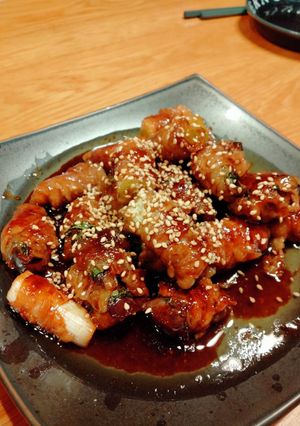 ナスや白ねぎの豚バラ巻き-レシピのメイン写真