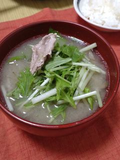 水菜たっぷり豚汁-レシピのメイン写真