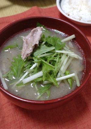 水菜たっぷり豚汁-レシピのメイン写真