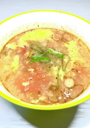 炒めたトマトと卵のふんわりほっこり味噌汁-レシピのメイン写真