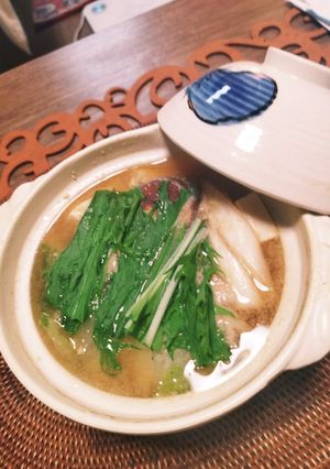 1人土鍋贅沢豆乳味噌汁-レシピのメイン写真
